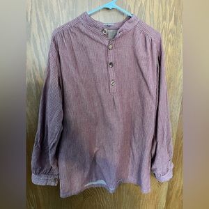 J. Peterman men’s band collar shirt